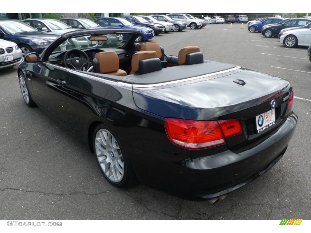 2007 3 Series 328i Convertible - Black Sapphire Metallic / Saddle Brown/Black photo #10