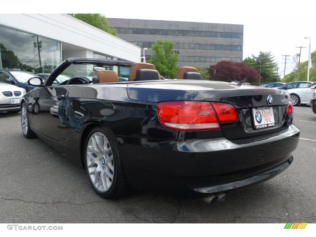 2007 3 Series 328i Convertible - Black Sapphire Metallic / Saddle Brown/Black photo #11