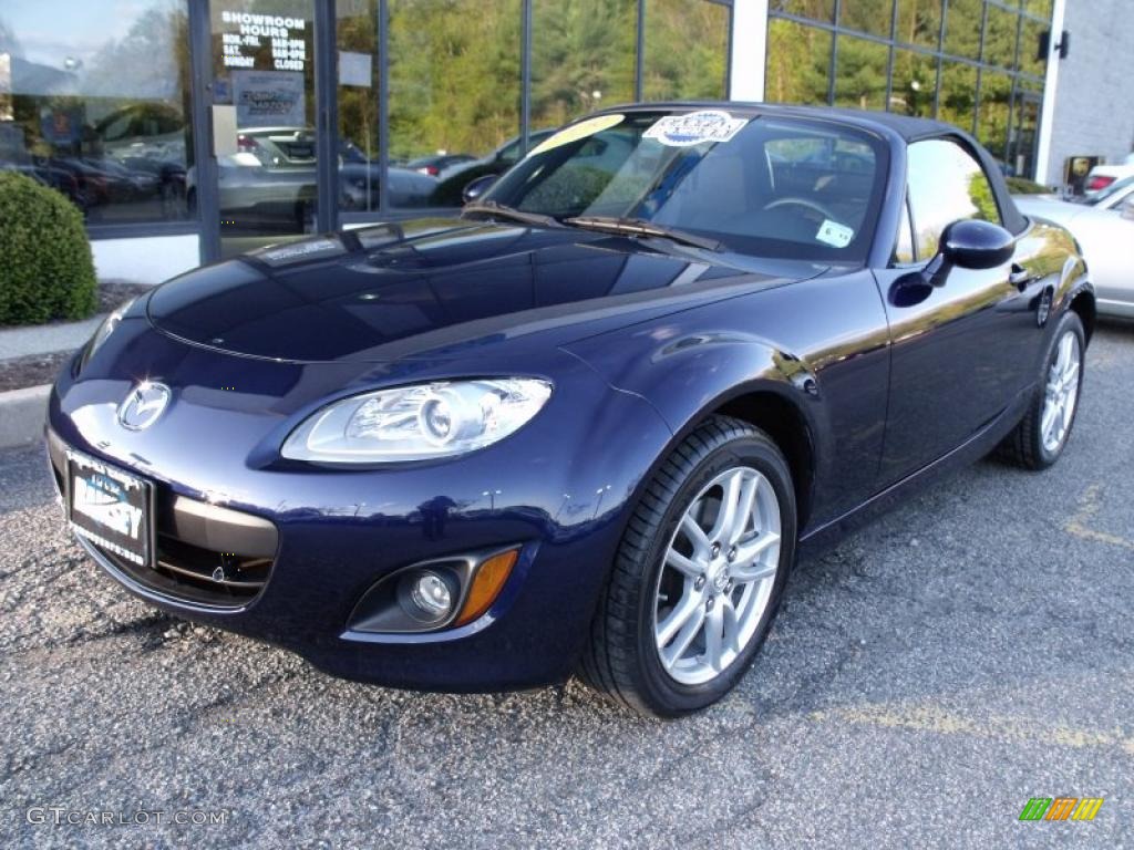 2009 MX-5 Miata Sport Roadster - Stormy Blue Mica / Black photo #7