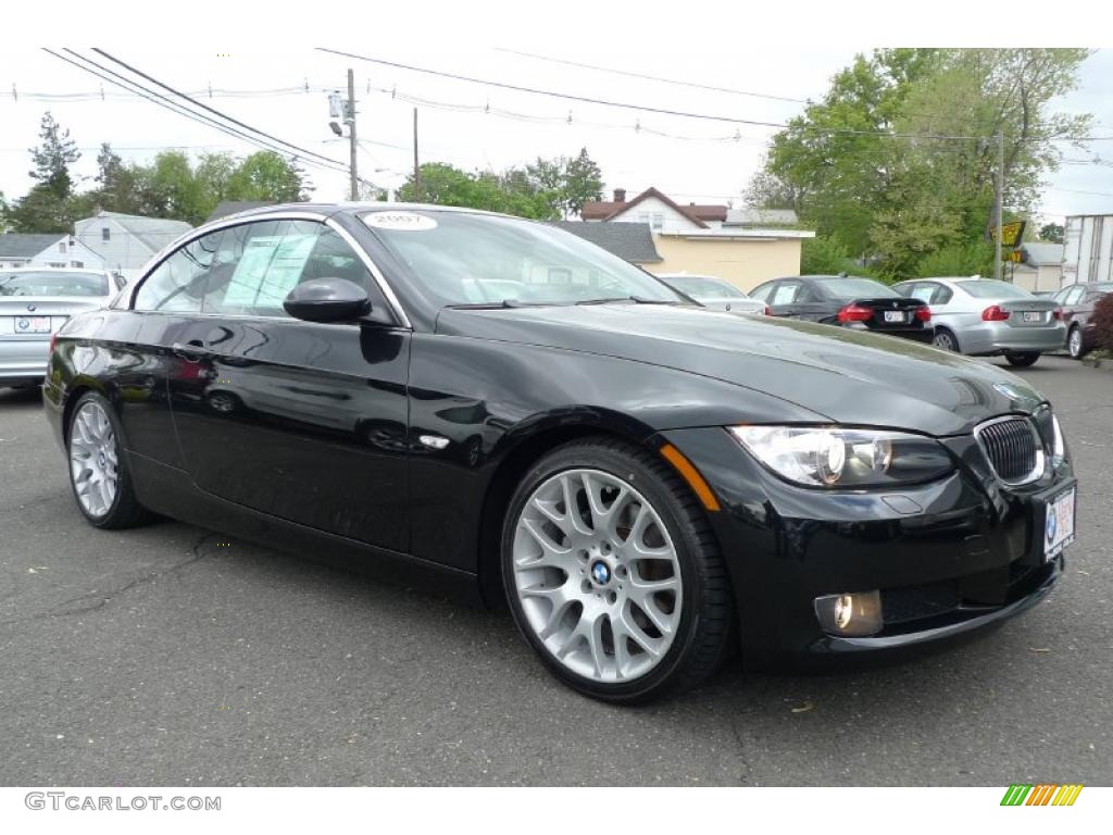 2007 3 Series 328i Convertible - Black Sapphire Metallic / Saddle Brown/Black photo #48