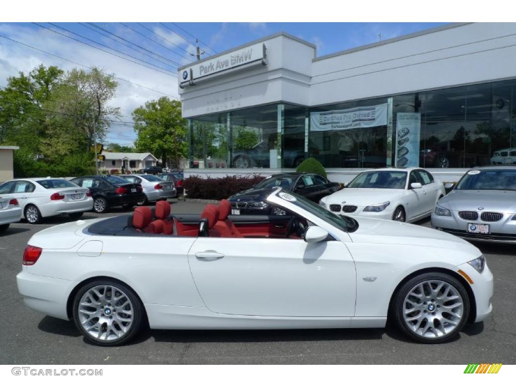 2008 3 Series 328i Convertible - Alpine White / Coral Red/Black photo #1