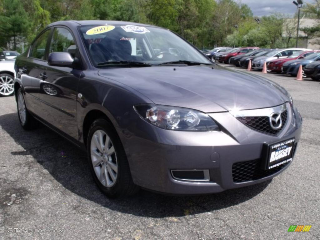 2007 MAZDA3 i Sport Sedan - Galaxy Gray Mica / Black photo #1