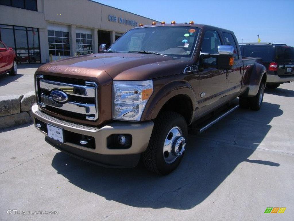 2011 F350 Super Duty King Ranch Crew Cab 4x4 Dually - Golden Bronze Metallic / Chaparral Leather photo #1
