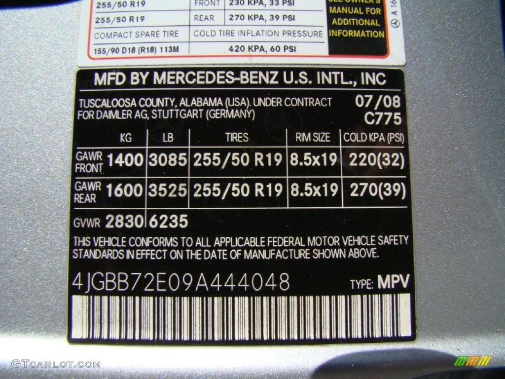 2009 ML 550 4Matic - Iridium Silver Metallic / Black photo #16