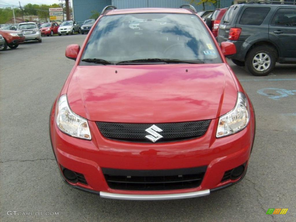 2008 SX4 Crossover AWD - Vivid Red / Black photo #2