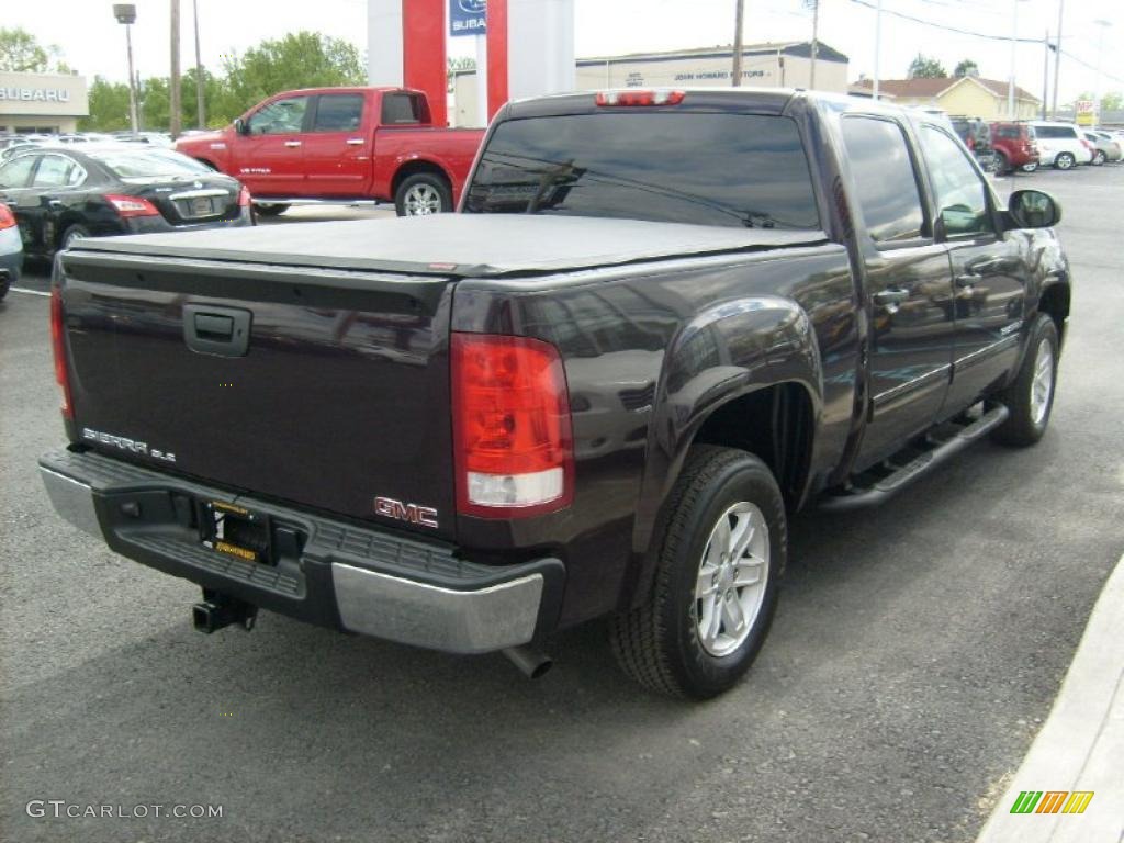 2008 Sierra 1500 SLE Crew Cab 4x4 - Dark Crimson Metallic / Ebony photo #7