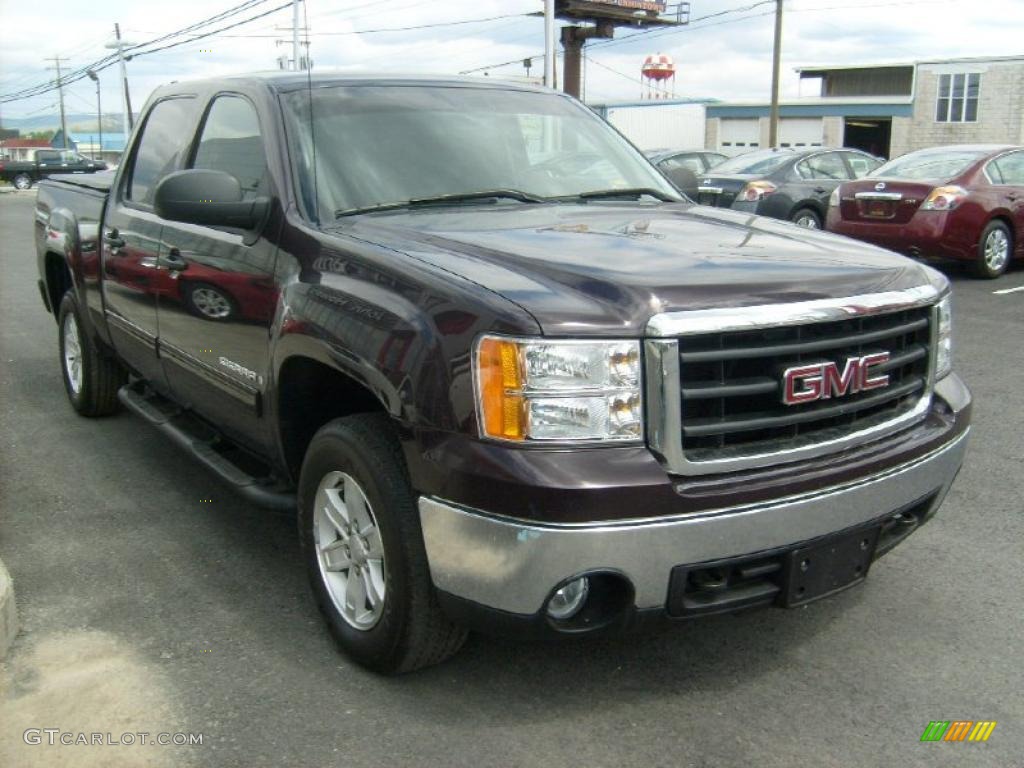 2008 Sierra 1500 SLE Crew Cab 4x4 - Dark Crimson Metallic / Ebony photo #10