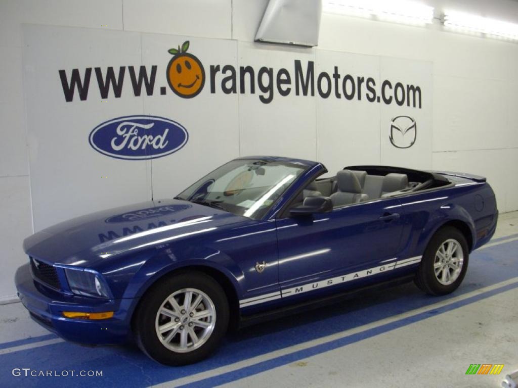 2009 Mustang V6 Convertible - Vista Blue Metallic / Light Graphite photo #1