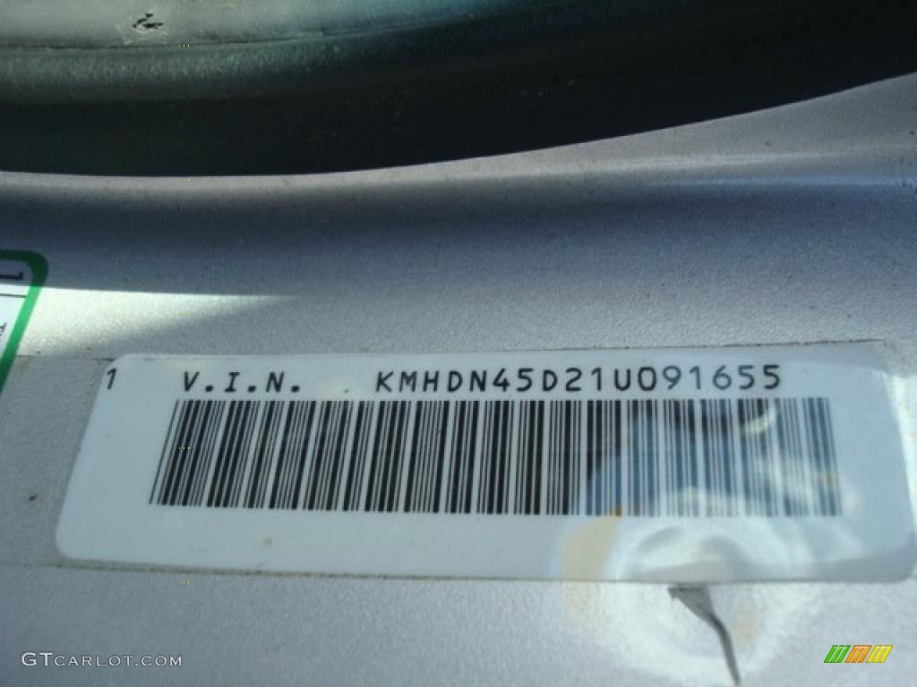 2001 Elantra GLS - Pewter / Gray photo #18