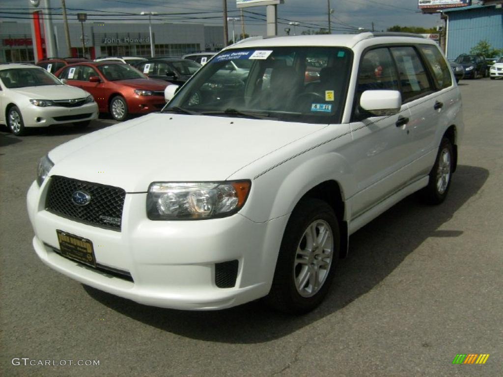 2008 Forester 2.5 X Sports - Aspen White / Anthracite Black photo #7