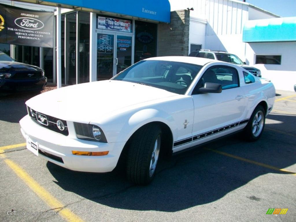 2007 Mustang V6 Premium Coupe - Performance White / Medium Parchment photo #1