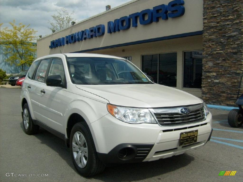 2009 Forester 2.5 X - Satin White Pearl / Platinum photo #1