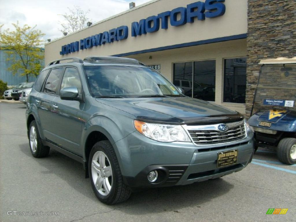 2009 Forester 2.5 X Premium - Sage Green Metallic / Platinum photo #1