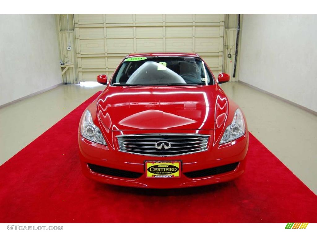 2008 G 37 Journey Coupe - Vibrant Red / Graphite photo #2