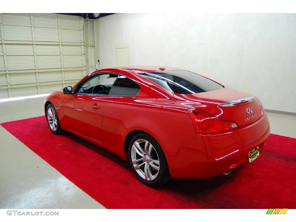 2008 G 37 Journey Coupe - Vibrant Red / Graphite photo #4