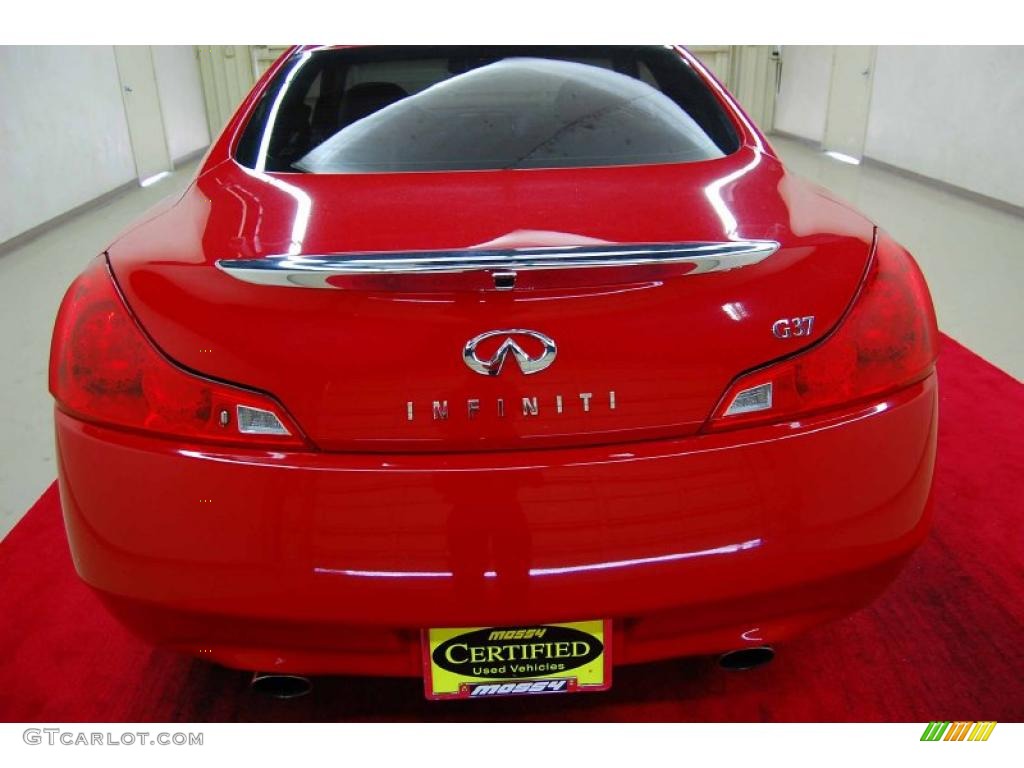 2008 G 37 Journey Coupe - Vibrant Red / Graphite photo #8