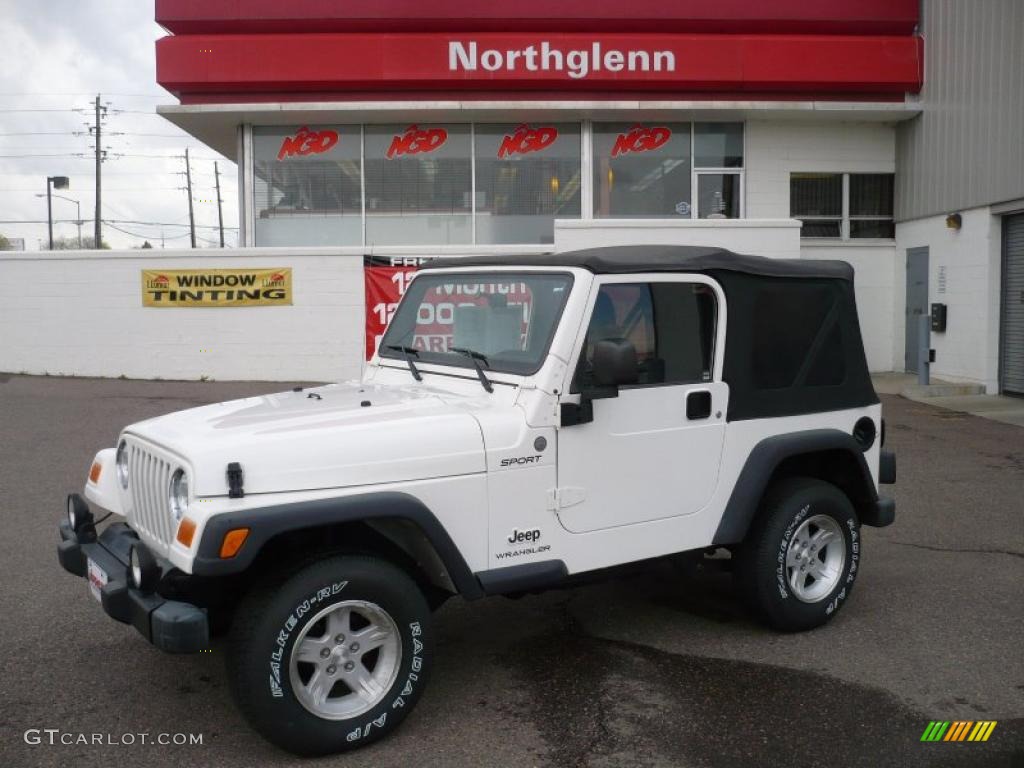 2004 Wrangler Sport 4x4 - Stone White / Dark Slate Gray photo #1