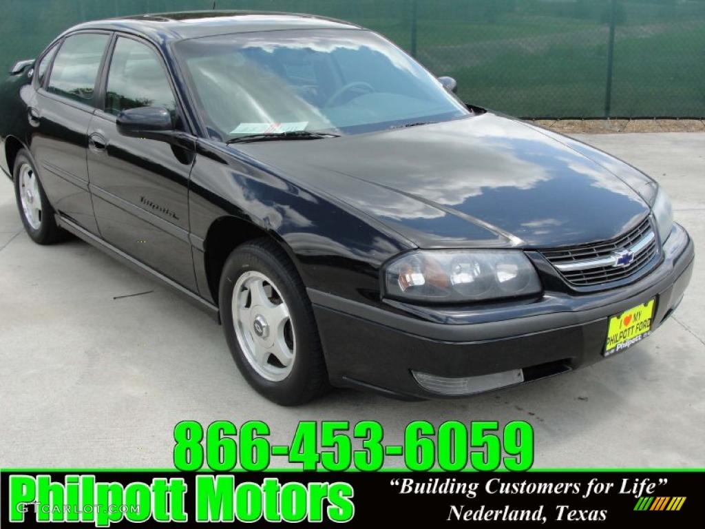 2002 Impala LS - Black / Medium Gray photo #1