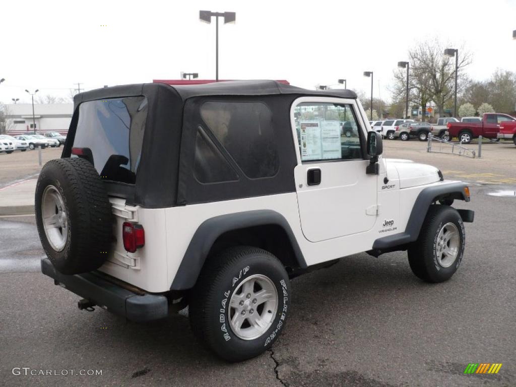 2004 Wrangler Sport 4x4 - Stone White / Dark Slate Gray photo #4