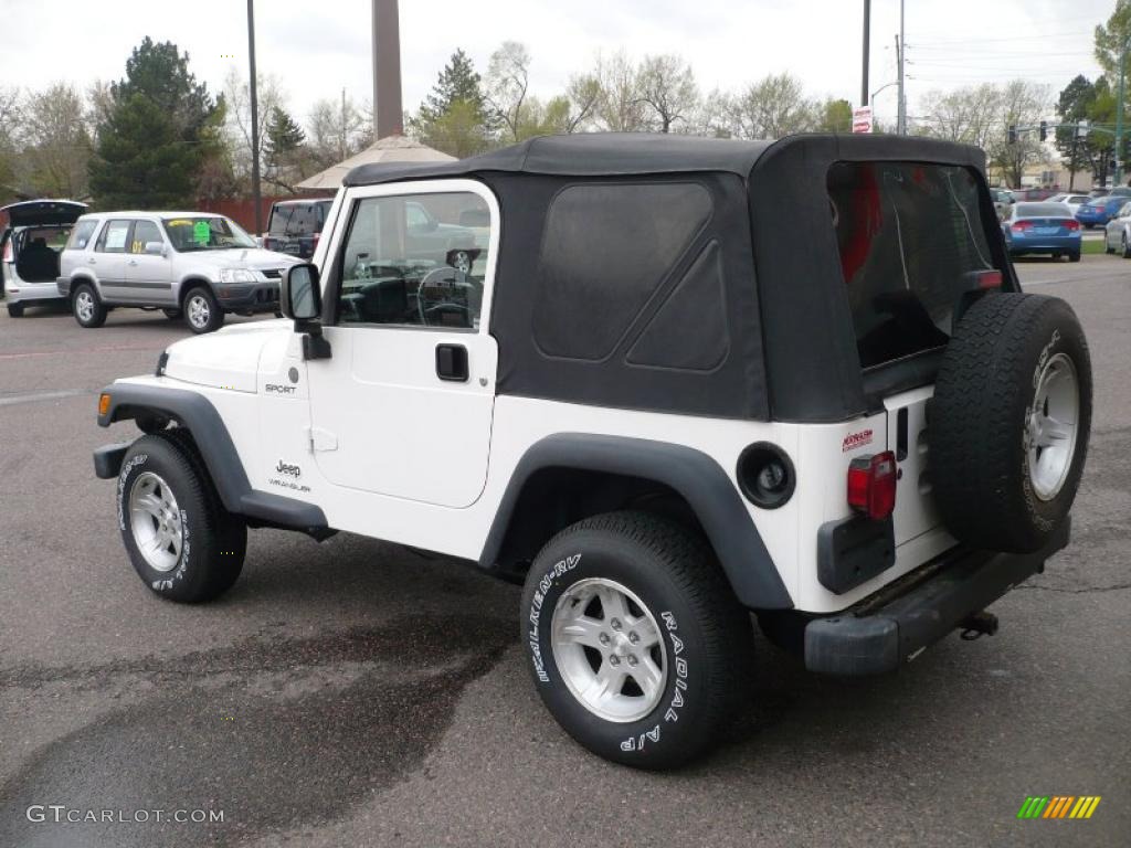 2004 Wrangler Sport 4x4 - Stone White / Dark Slate Gray photo #6