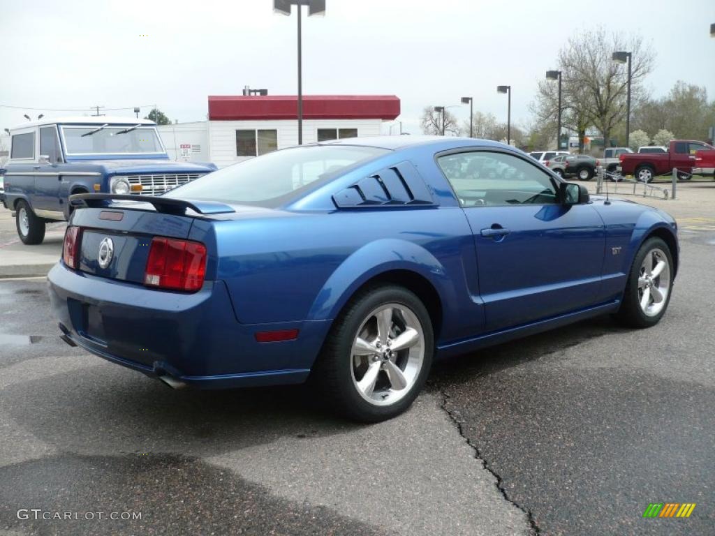 2007 Mustang GT Premium Coupe - Vista Blue Metallic / Dark Charcoal photo #4