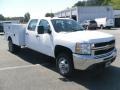 Summit White - Silverado 3500HD Work Truck Crew Cab 4x4 Chassis Photo No. 5