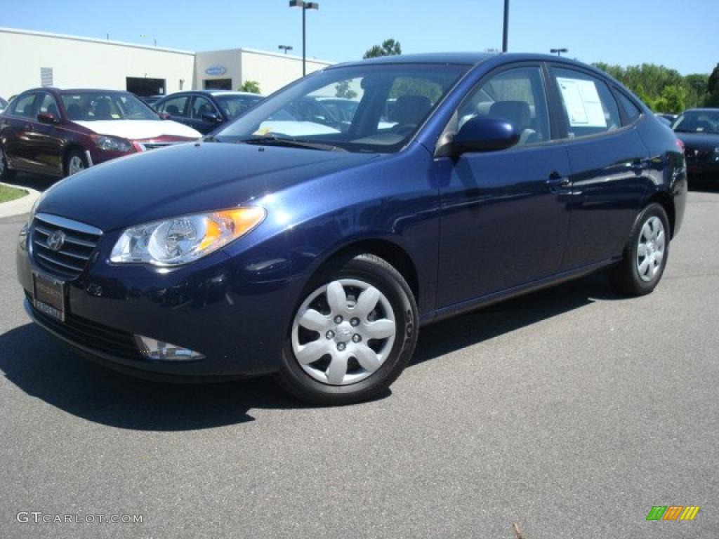 2009 Elantra GLS Sedan - Regatta Blue / Gray photo #2
