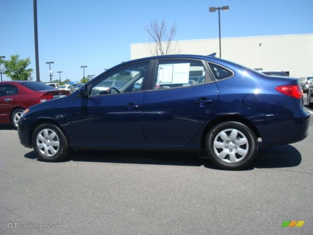 2009 Elantra GLS Sedan - Regatta Blue / Gray photo #3