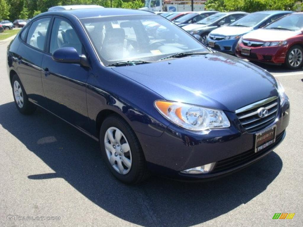 2009 Elantra GLS Sedan - Regatta Blue / Gray photo #8