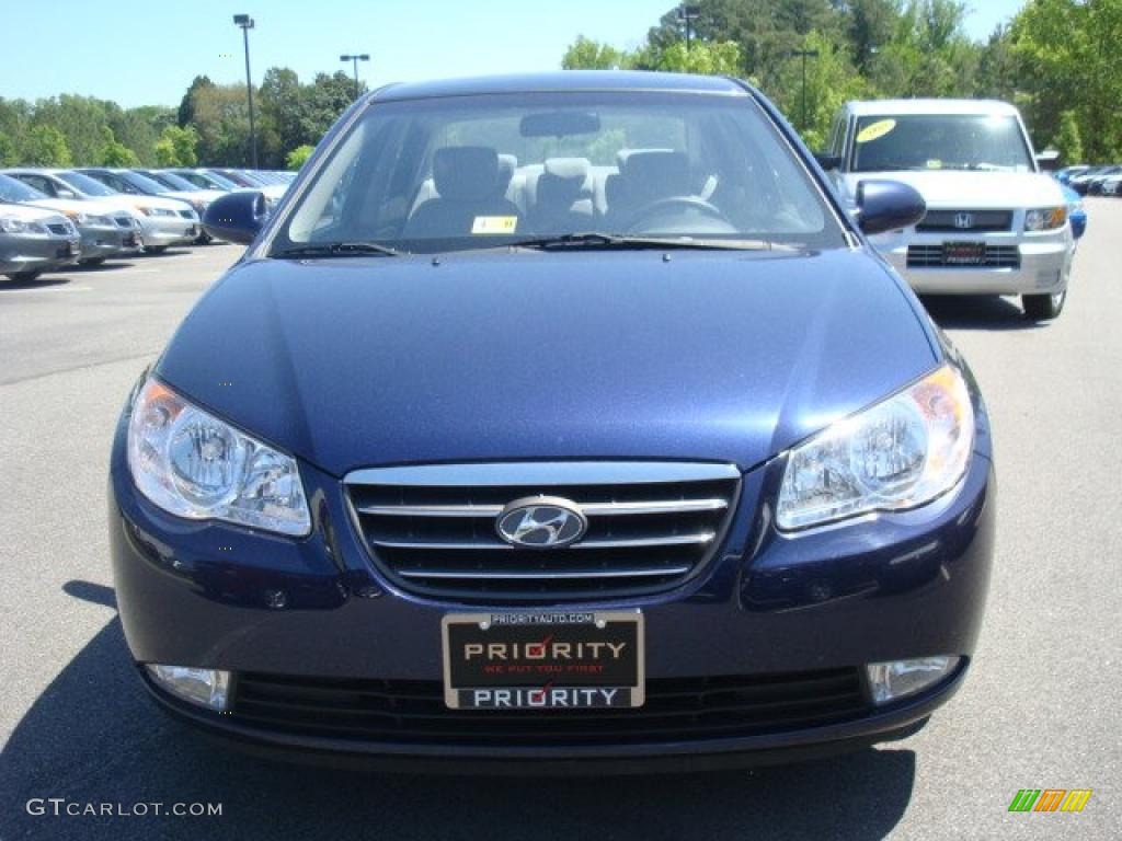 2009 Elantra GLS Sedan - Regatta Blue / Gray photo #9