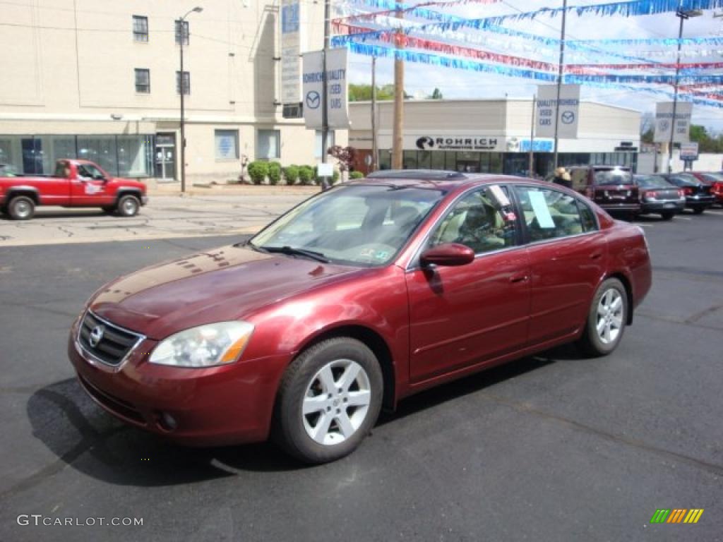 2002 Altima 2.5 SL - Nouveau Ruby / Blond Beige photo #1