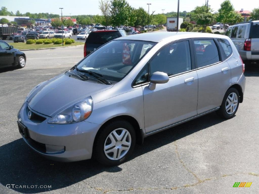 2008 Fit Hatchback - Storm Silver Metallic / Black/Grey photo #1