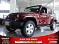 2010 Red Rock Crystal Pearl Jeep Wrangler Unlimited Sahara 4x4  photo #1