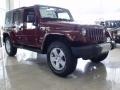 2010 Red Rock Crystal Pearl Jeep Wrangler Unlimited Sahara 4x4  photo #3