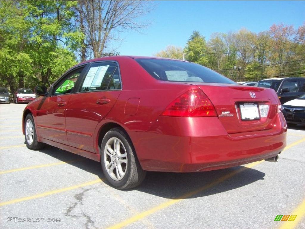 2007 Accord EX Sedan - Moroccan Red Pearl / Gray photo #1