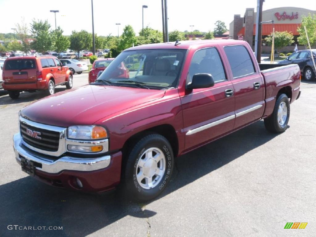 2006 Sierra 1500 SLT Crew Cab - Sport Red Metallic / Neutral photo #1
