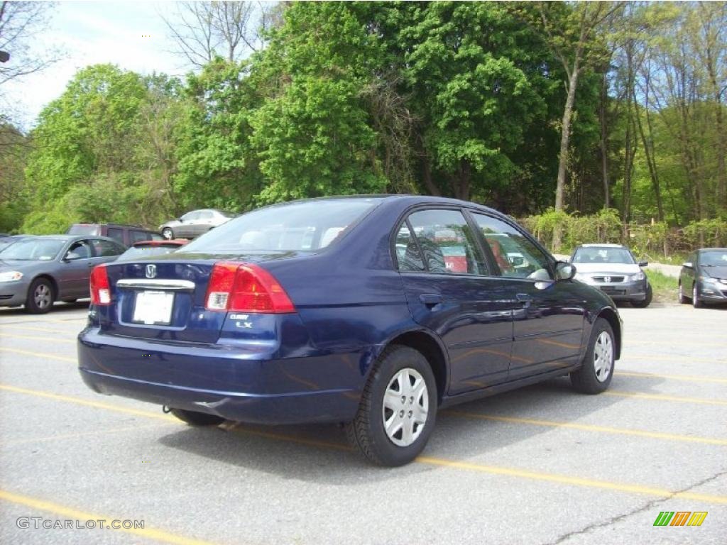 2003 Civic LX Sedan - Eternal Blue Pearl / Gray photo #18