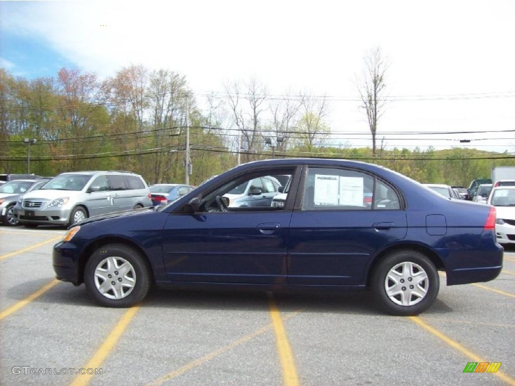 2003 Civic LX Sedan - Eternal Blue Pearl / Gray photo #20