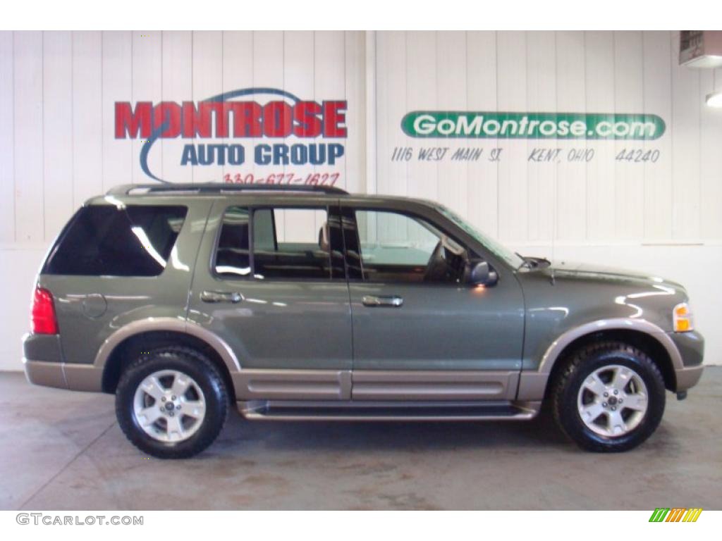 2003 Explorer Eddie Bauer 4x4 - Estate Green Metallic / Medium Parchment Beige photo #2