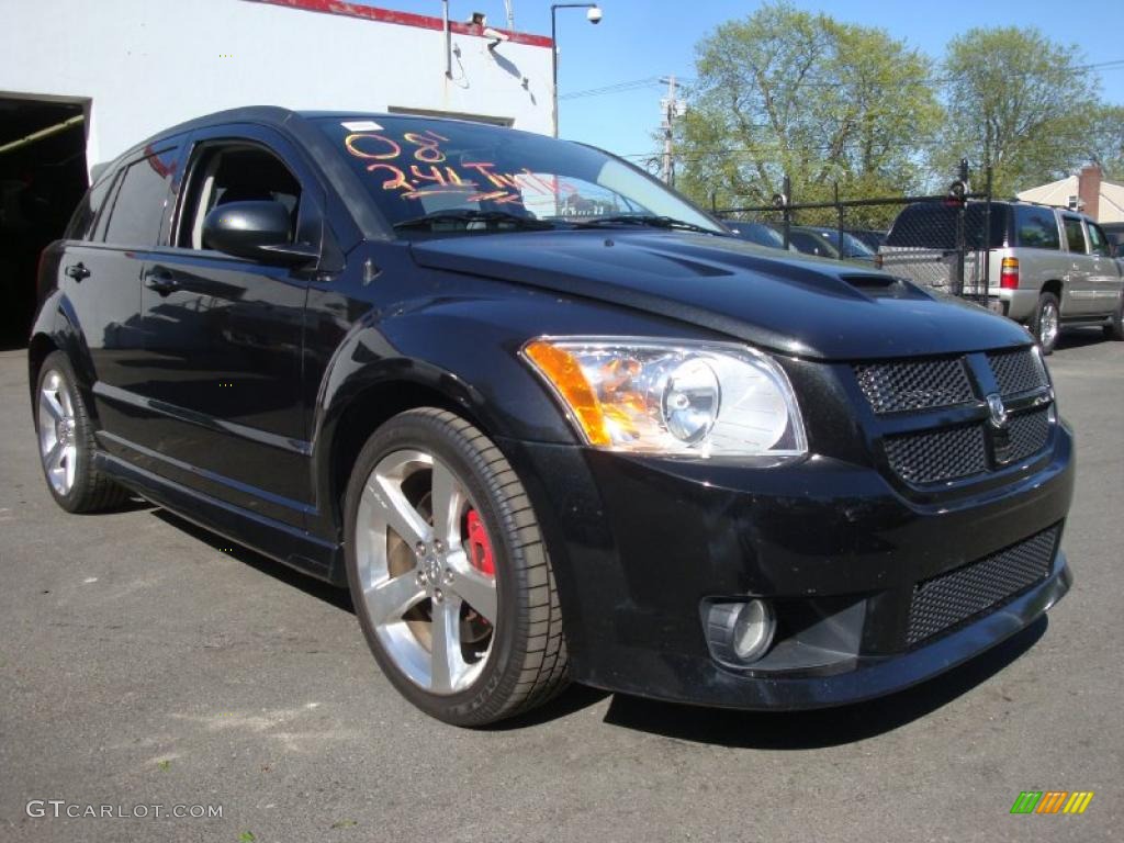 2008 Caliber SRT4 - Brilliant Black Crystal Pearl / Dark Slate Gray photo #6