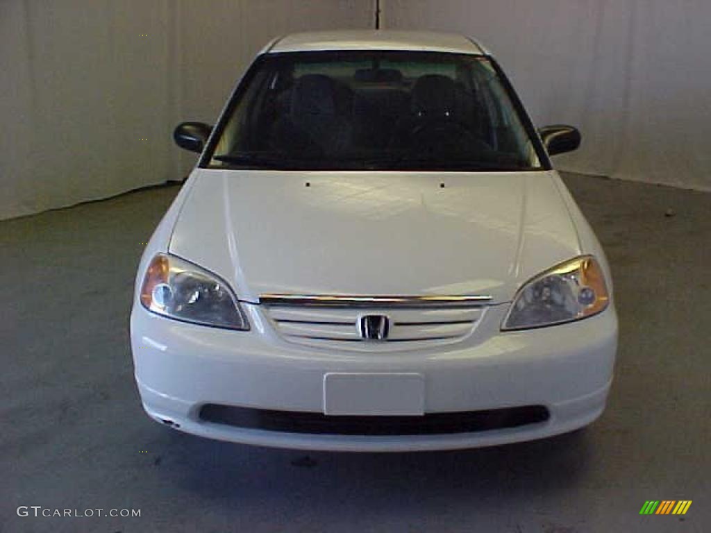 2001 Civic LX Sedan - Taffeta White / Black photo #6