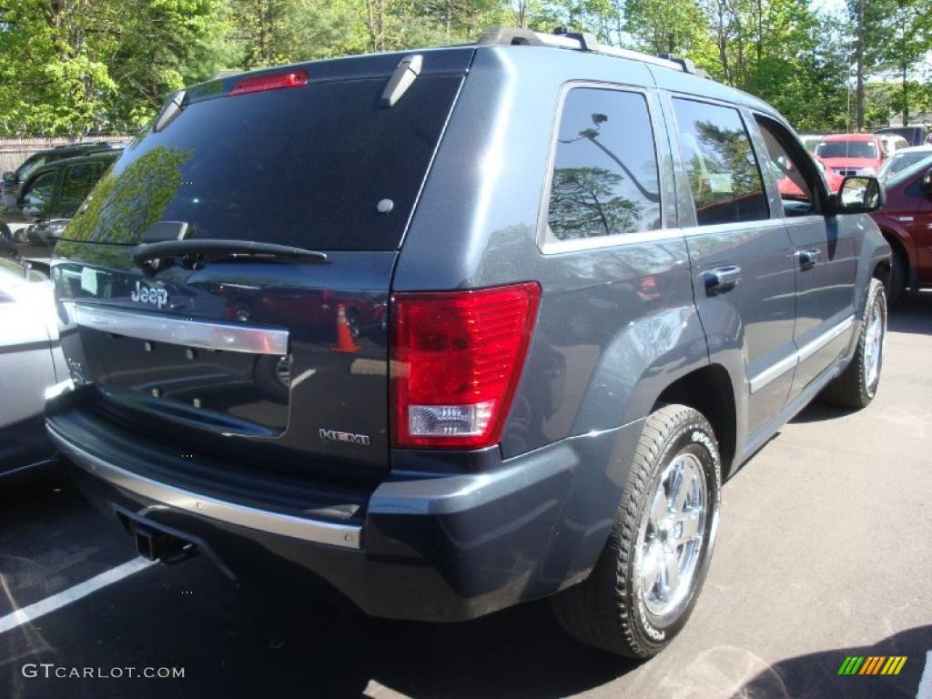 2007 Grand Cherokee Overland 4x4 - Steel Blue Metallic / Dark Khaki/Light Graystone photo #4