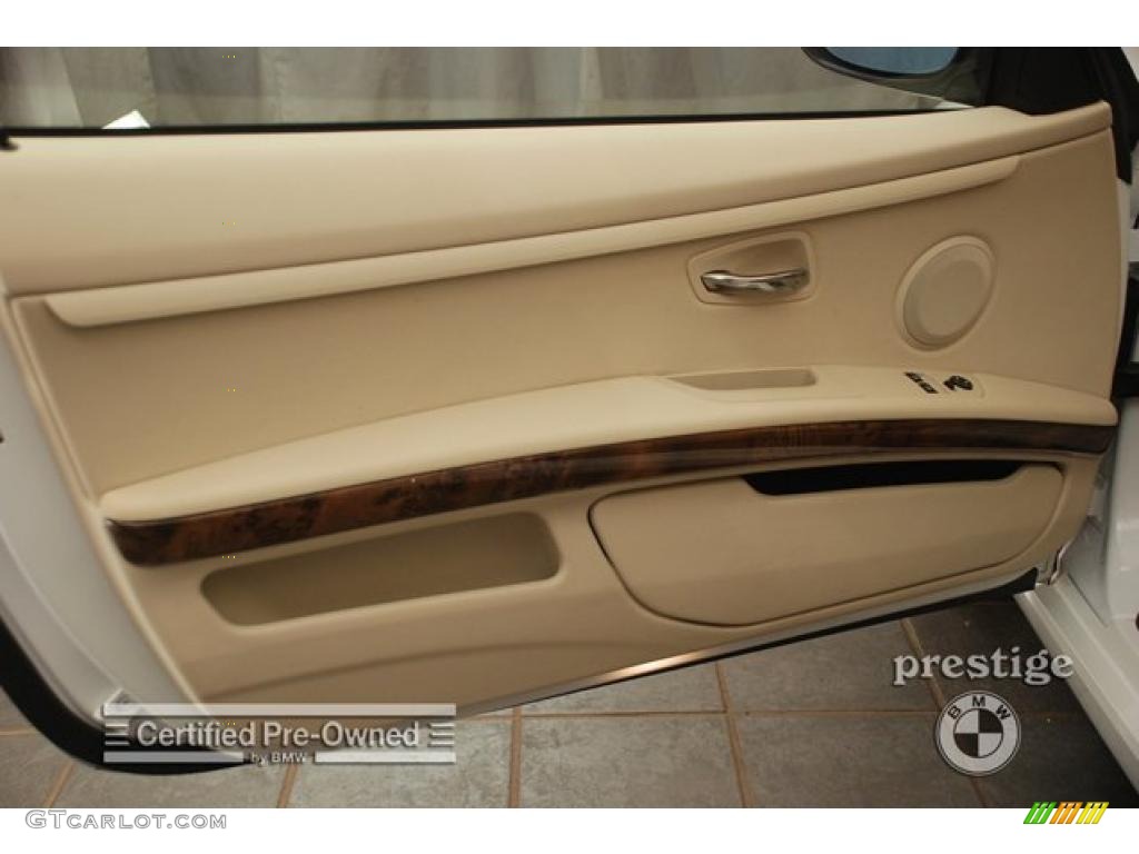 2008 3 Series 328xi Coupe - Alpine White / Beige photo #11