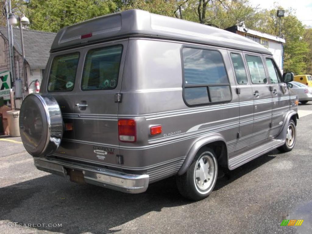 1995 Chevy Van G20 Passenger Conversion - Light Slate Gray Metallic / Gray photo #5