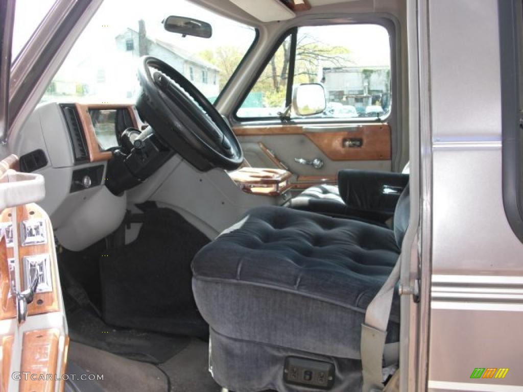 1995 Chevy Van G20 Passenger Conversion - Light Slate Gray Metallic / Gray photo #9