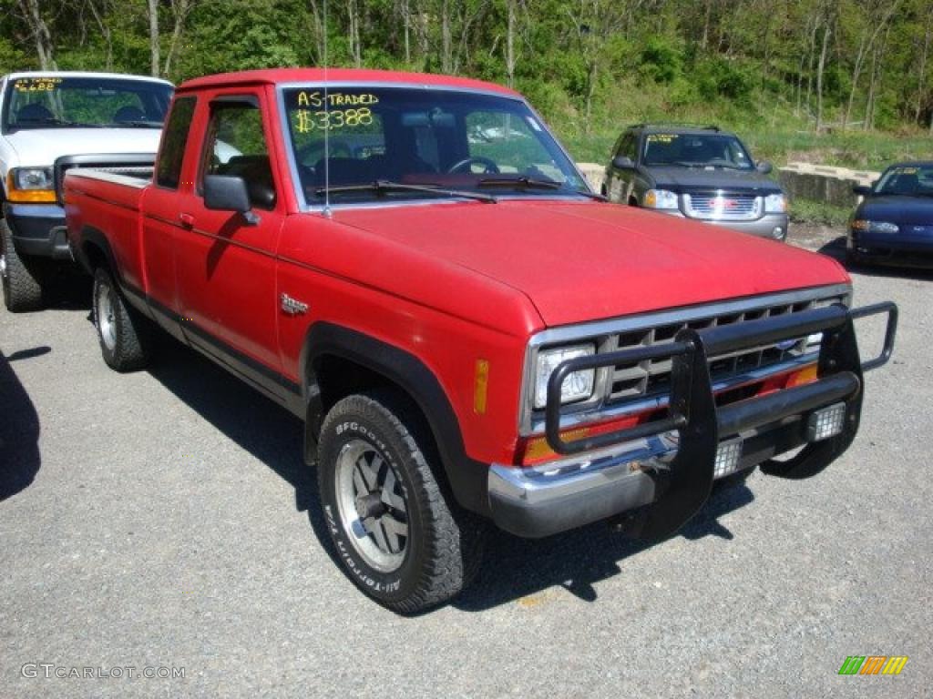 1987 Ranger XLT SuperCab 4x4 - Red / Red photo #1