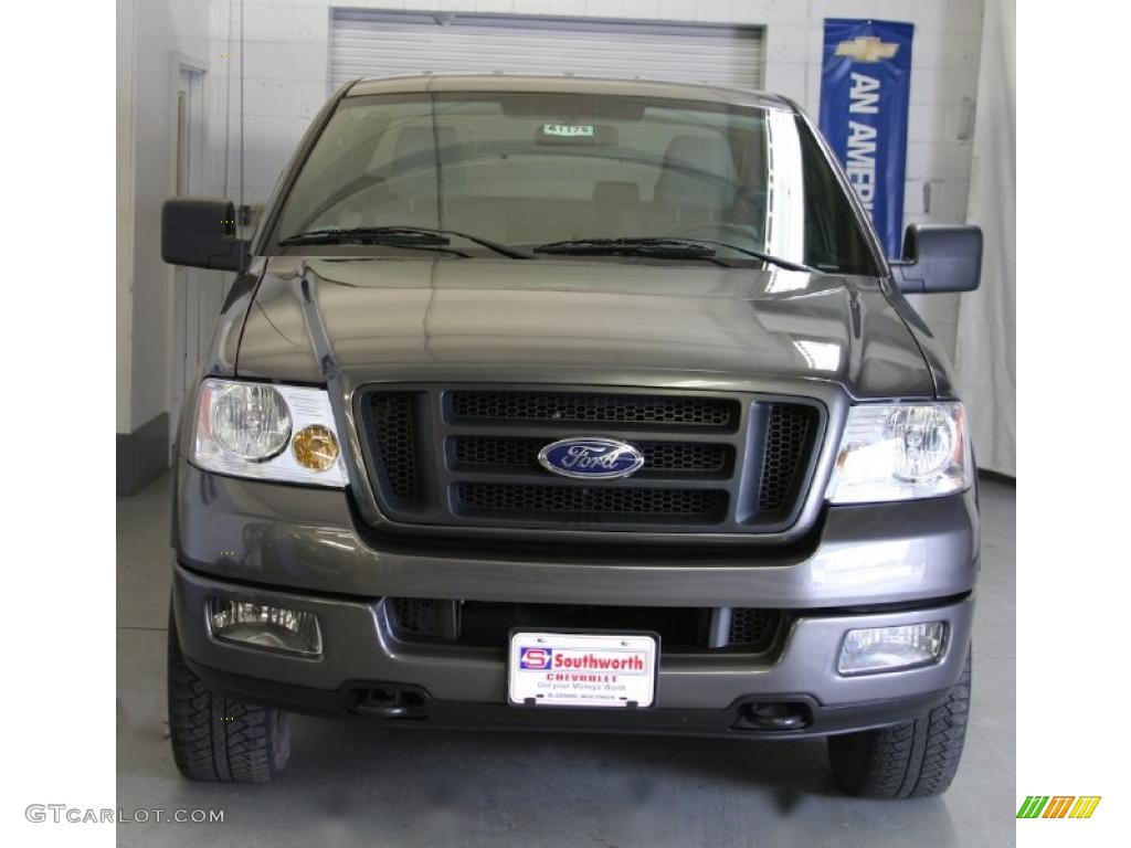 2005 F150 XLT SuperCab 4x4 - Dark Shadow Grey Metallic / Tan photo #2
