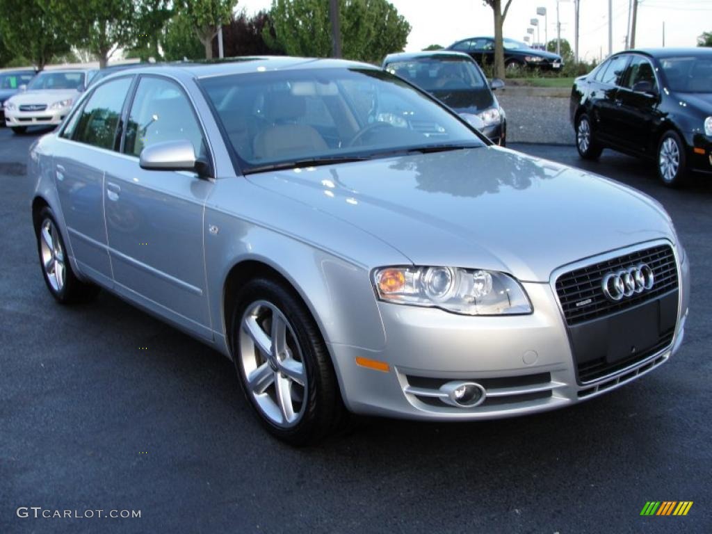 2007 A4 3.2 quattro Sedan - Light Silver Metallic / Platinum photo #1