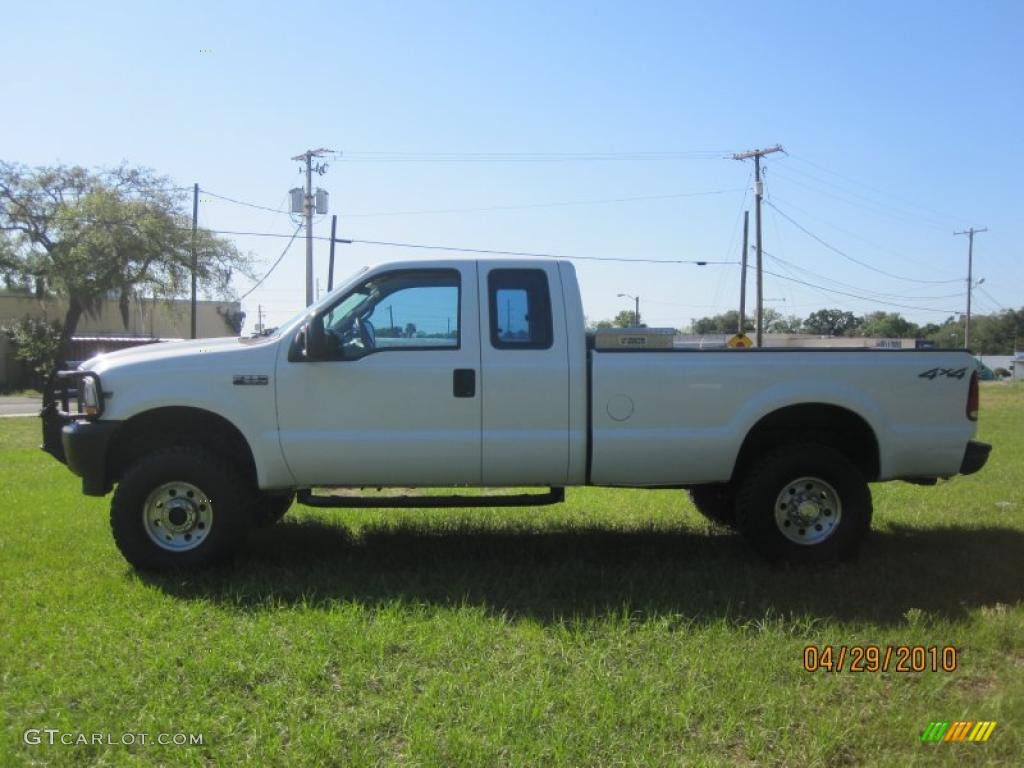 2002 F250 Super Duty XL SuperCab 4x4 - Oxford White / Medium Flint photo #7