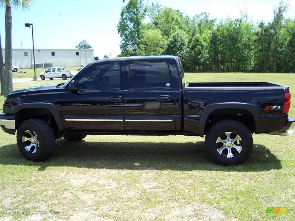 2007 Silverado 1500 Classic LT  Z71 Crew Cab 4x4 - Black / Dark Charcoal photo #8